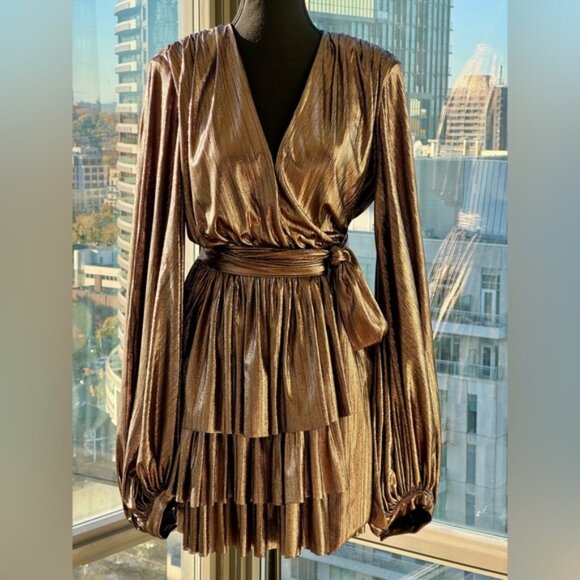 🆕 BRONX & BANCO 🧿 NWOT Bellerose Ruffled Mini Dress, Sz L / US 8 - Picture 12 of 16